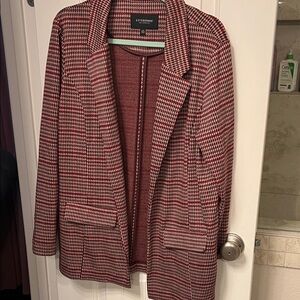 Liverpool Houndstooth Burgundy Blazer